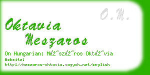 oktavia meszaros business card